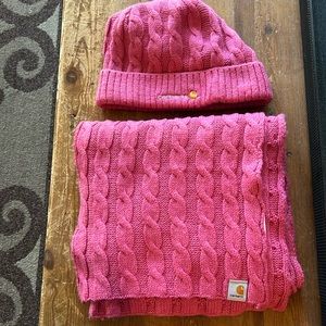 Carhartt knit hat and matching scarf for women